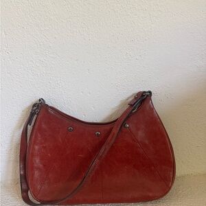 Yves Saint Laurent Red Leather Shoulder Bag